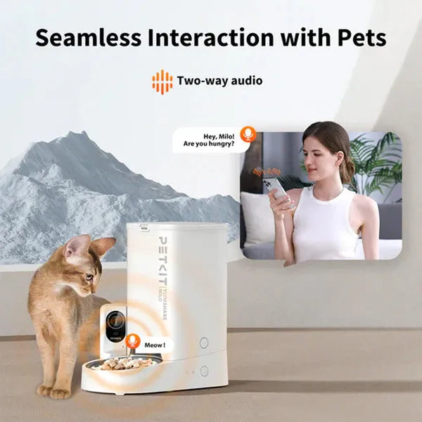 Automatic 2.4G WiFi Food Dispenser With HD Camera For Dogs And Cats