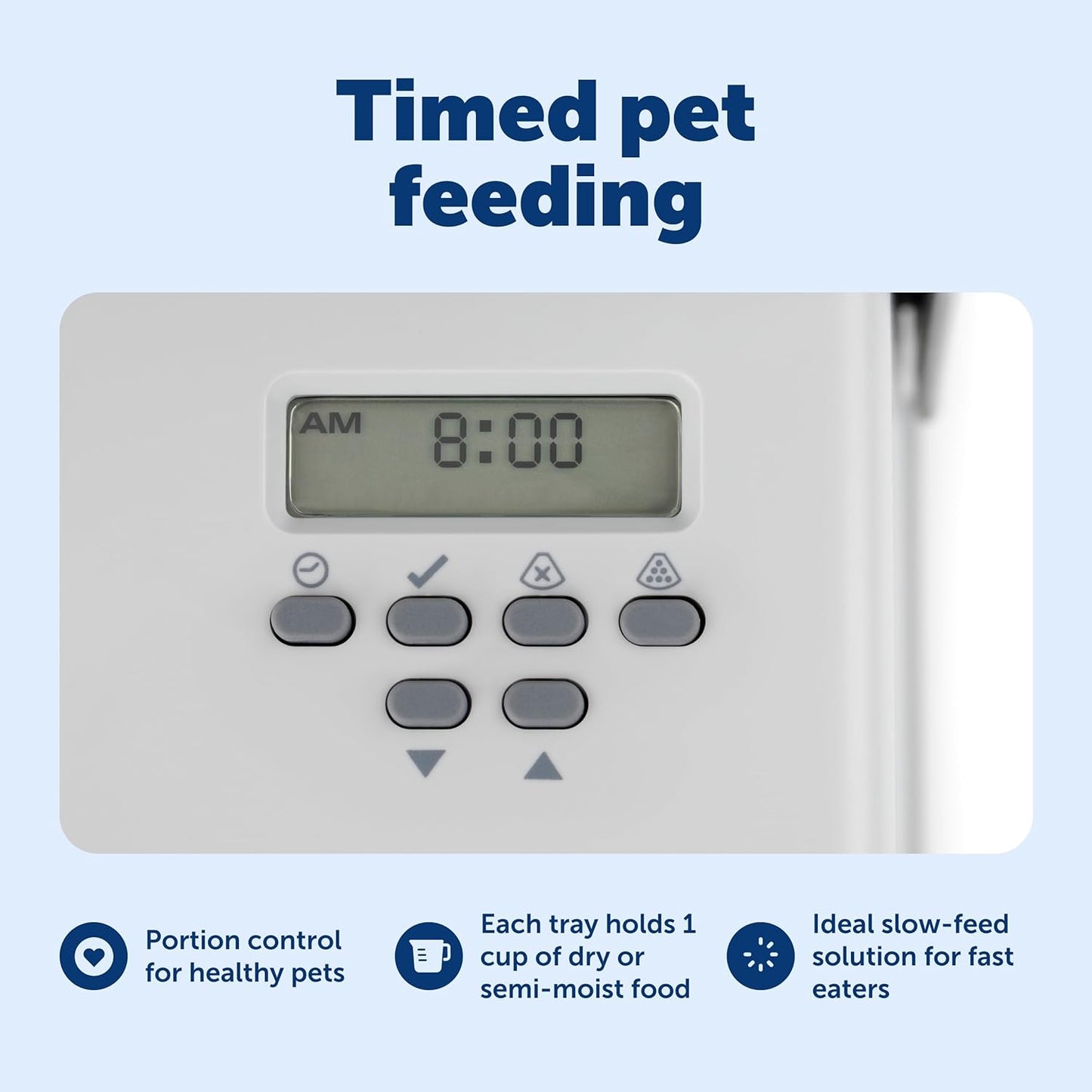 Automatic 5 Meal Feeder with Timer for Cats and Dogs