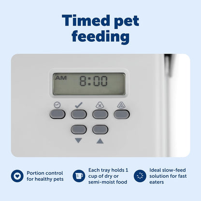 Automatic 5 Meal Feeder with Timer for Cats and Dogs