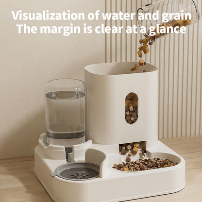2-in-1 Automatic Pet Feeder and Water Dispenser – Easy to Clean Food and Water Bowl for Cats and Dogs Universal Pet Supplies for Multi-Pet Homes