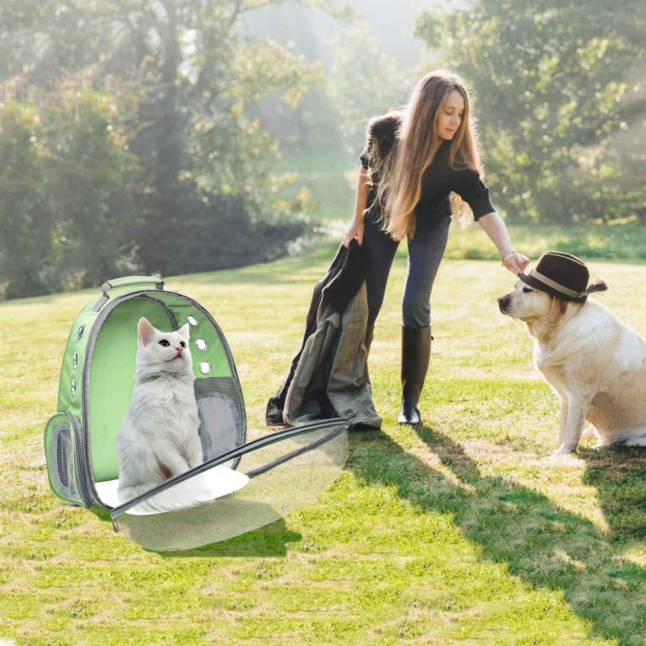 Green Bubble Backpack Pet Carrier | Travel Friendly