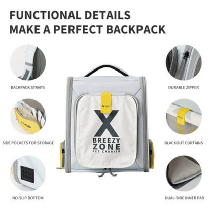 Expandable Pet Carrier Backpack for Cats & Dogs | Breathable Travel Bag
