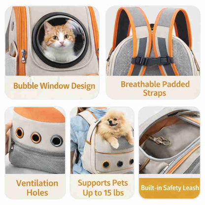Pet Carrier Backpack | Breathable Travel Bag for Dogs & Cats