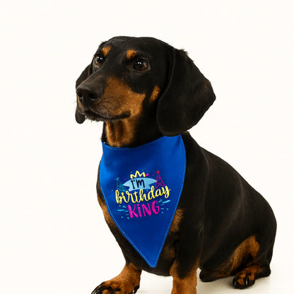 Bandana for Dogs and Cats | Birthday King