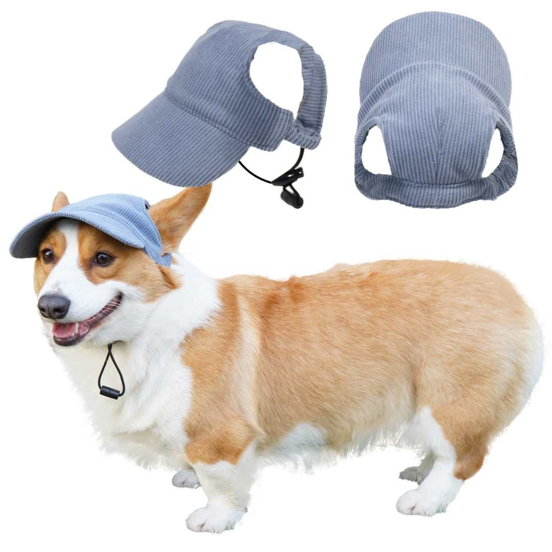 Stylish dog caps for small to large breeds. Adjustable fit, sun protection & breathable design.