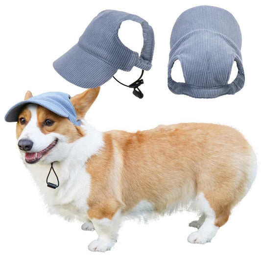 Stylish dog caps for small to large breeds. Adjustable fit, sun protection & breathable design.