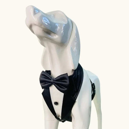 Dog Tuxedo Harness – Designer Party Wear(Black)