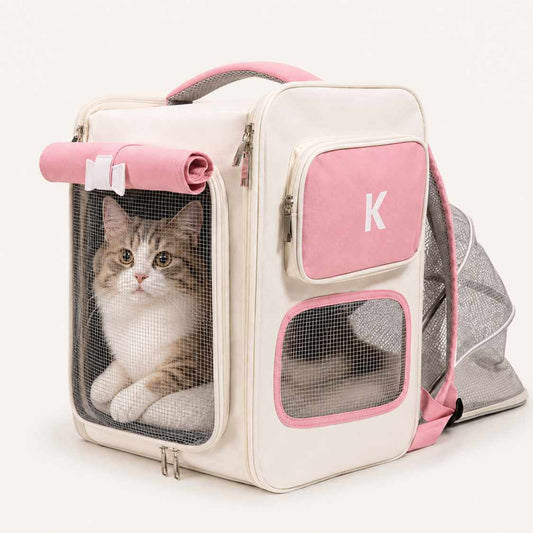 Foldable Cat Carrier Bag | Breathable Pet Travel Backpack