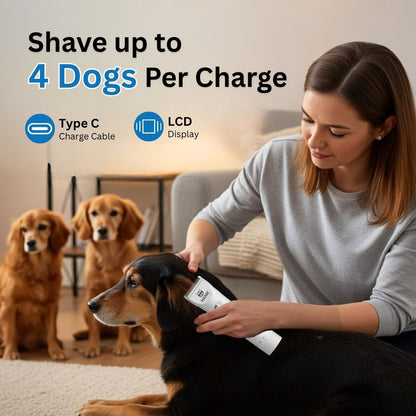 HANK Pet Hair Trimmer With LCD Display, Type C Charging | Suitable for All Breeds