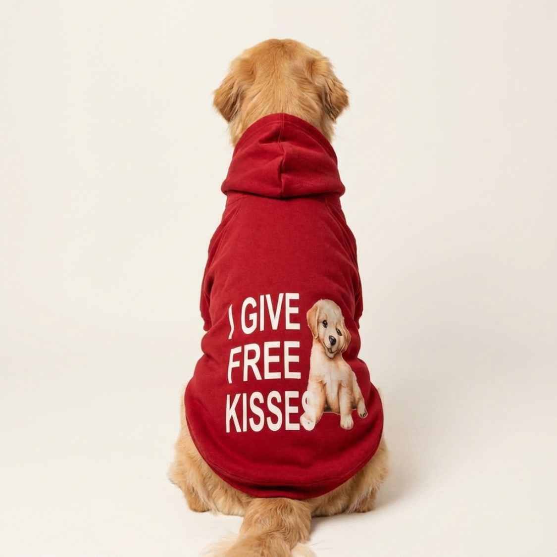 Rudolph Red Hoodie | Festive Red Winter Pet Hoodie