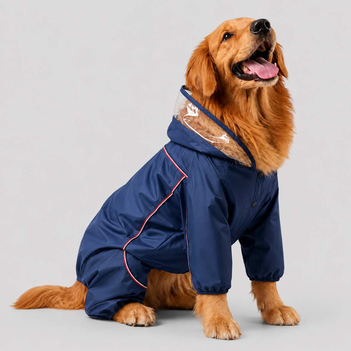 Dog Raincoat with Transparent Hood | Lightweight Rain Jacket