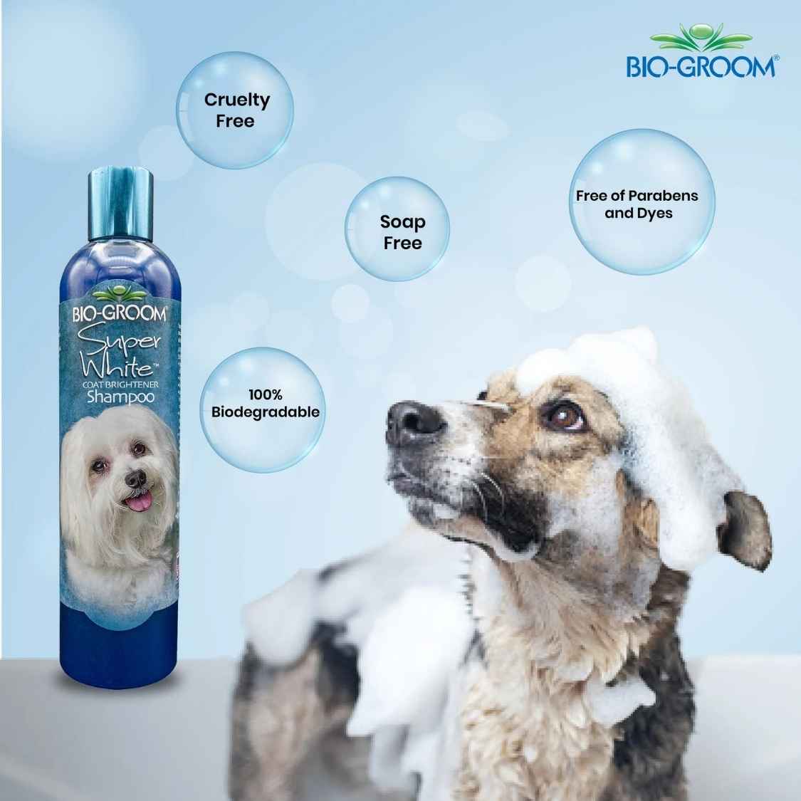 Bio Groom Pet Shampoo | Bright White Coat & Deep Clean 355ML
