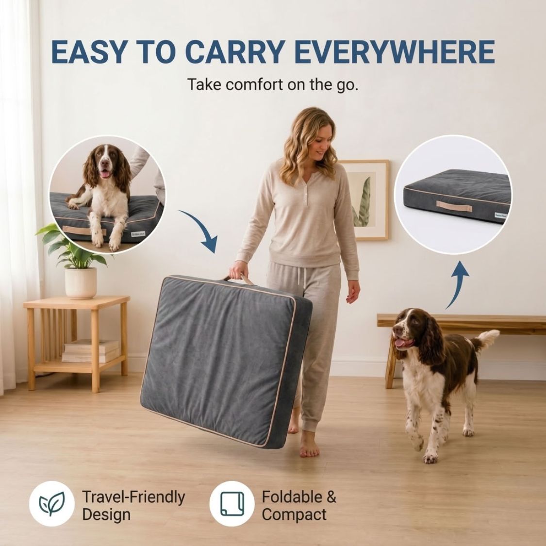 HANK CloudRest Premium Mattress Dog Bed | Anti Skid & Machine Washable
