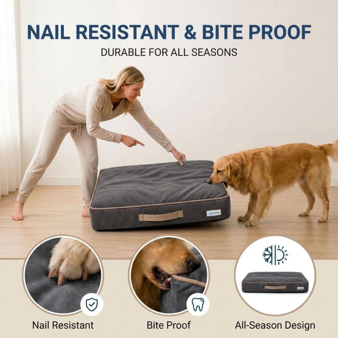 HANK CloudRest Premium Mattress Dog Bed | Anti Skid & Machine Washable