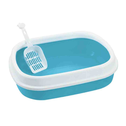 Blue Cat Litter Tray | Durable Plastic Litter Box
