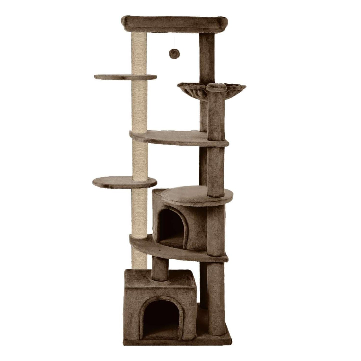 Multi-Level Cat Tree for Indoor Cats | Large Cat Tower with Condo, Top Bed & Scratching Posts (80 INCH)