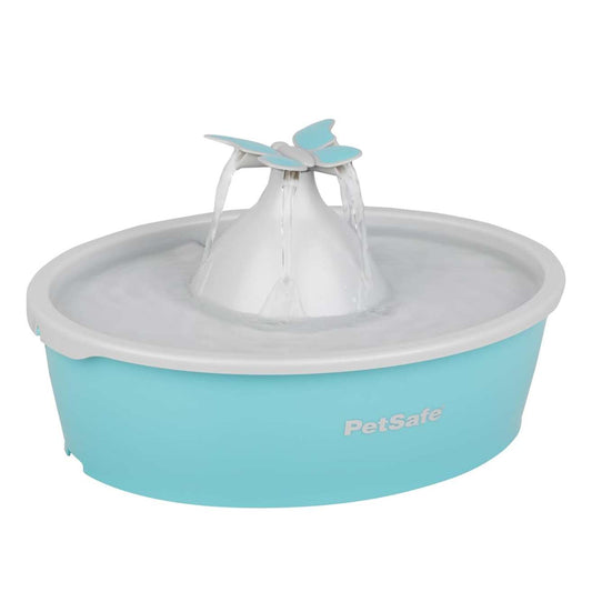 Butterfly Pet Water Fountain with Pump & Carbon Filter For Dogs & Cats | 50 oz