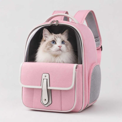 Breathable Pet Carrier Backpack With Front Pocket For Easy Travel