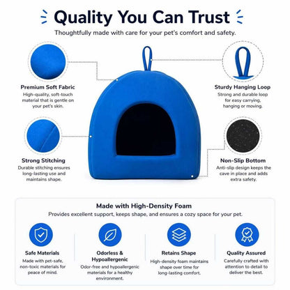 Pet House For Cats & Small Dogs | Foldable Soft Cave Bed Indoor