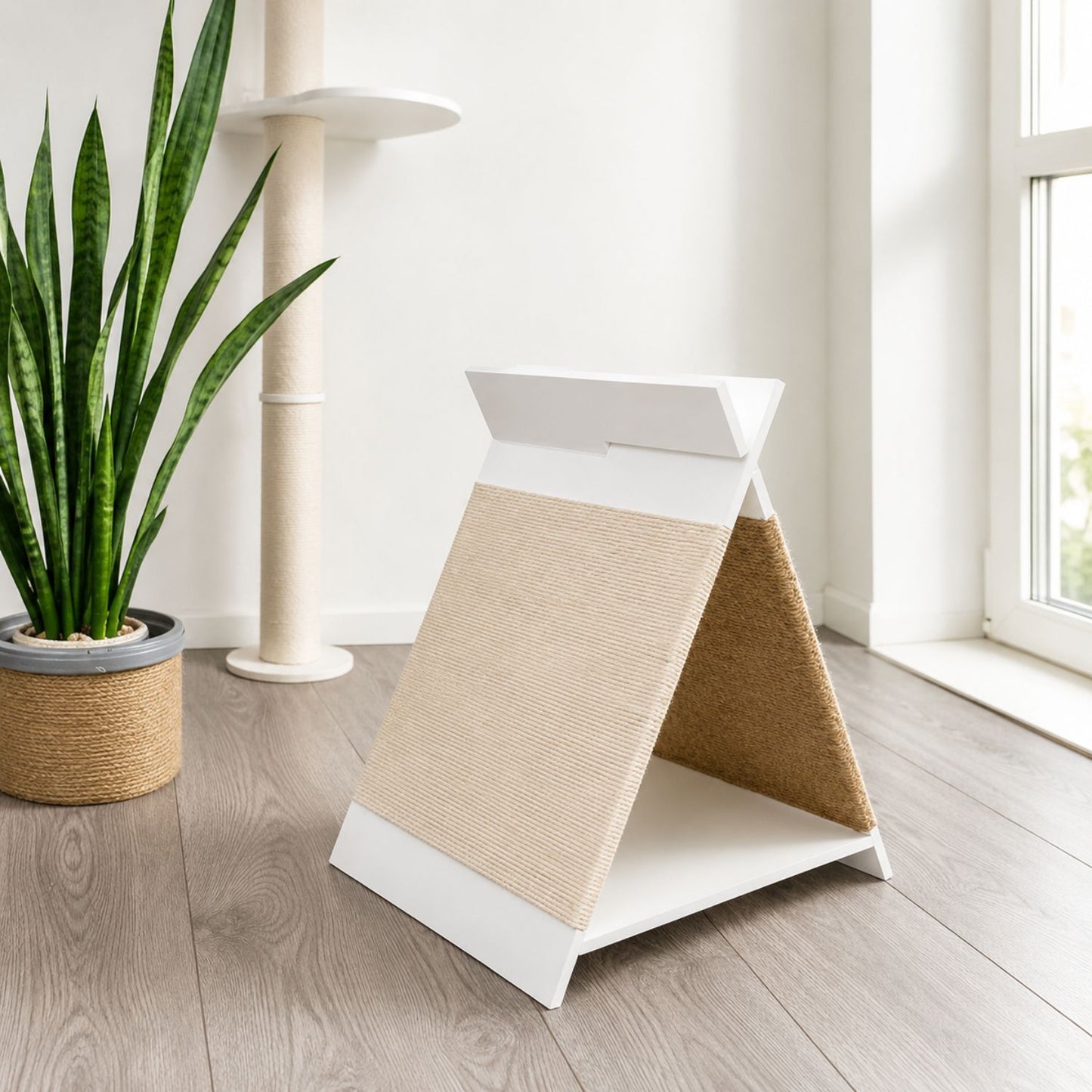 ScratchNest 2-in-1 Cat Bed & Scratcher | Cozy Cat Lounger & Scratching Pad