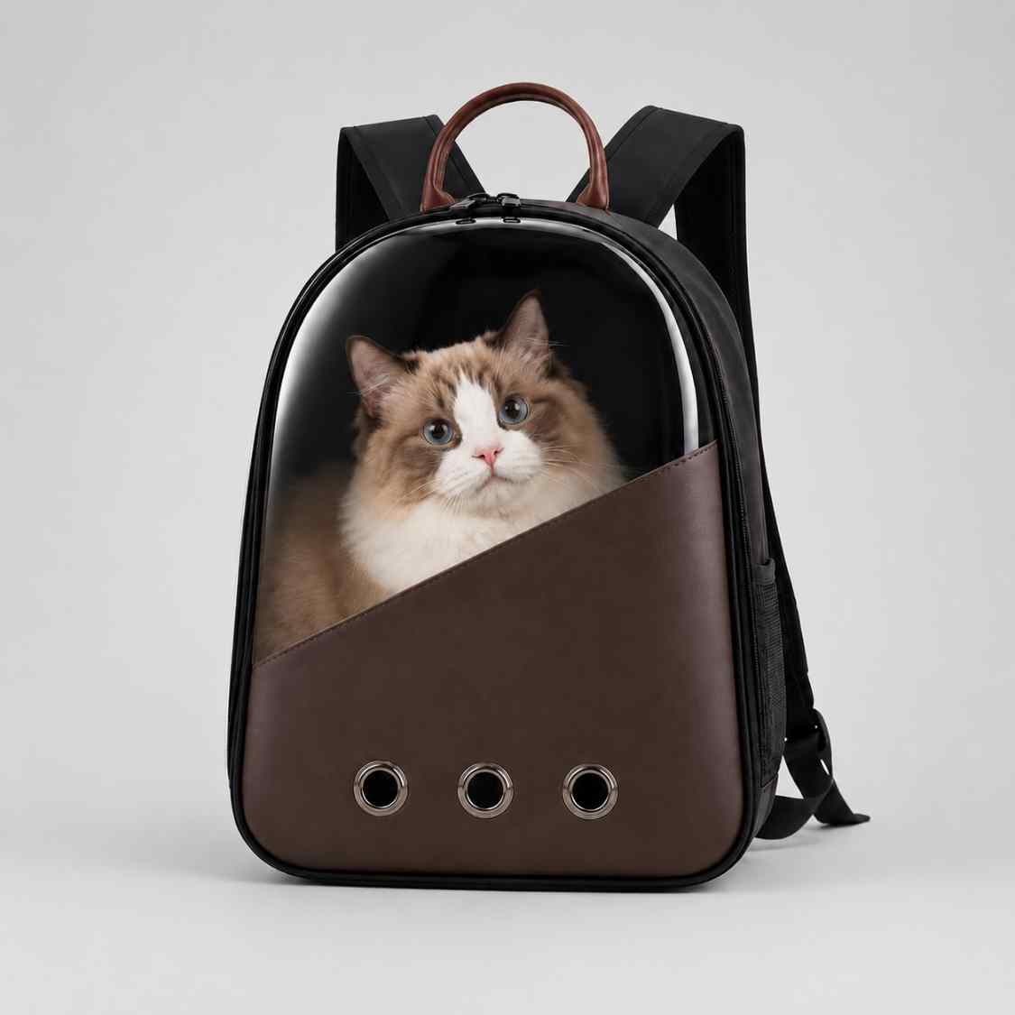 Pet Carrier Backpack With Transparent Window For Cats & Small Dogs