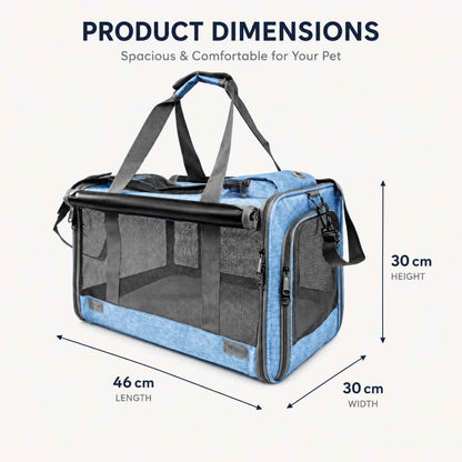 Foldable Cat Carrier Bag With Mesh Window For Travel