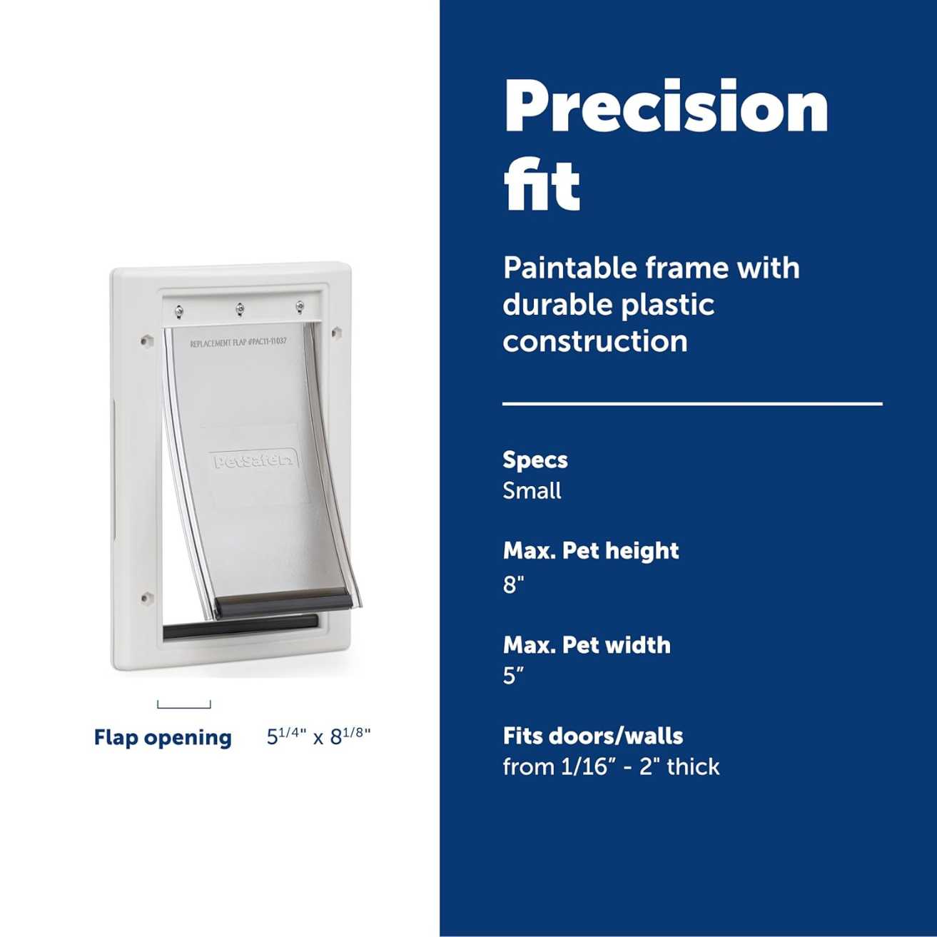 Plastic Pet Door with Soft Tinted Flap | Easy Install Cat & Dog Flap