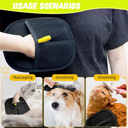 Pet Hair Removal Gloves | Grooming & Cleaning Mitt for Pets