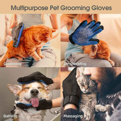 Pet Hair Remover Gloves | Dog & Cat Shedding Gloves (1 Pair)