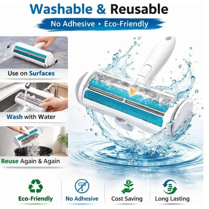 Pet Hair Remover Roller | Reusable Self Cleaning Lint Tool