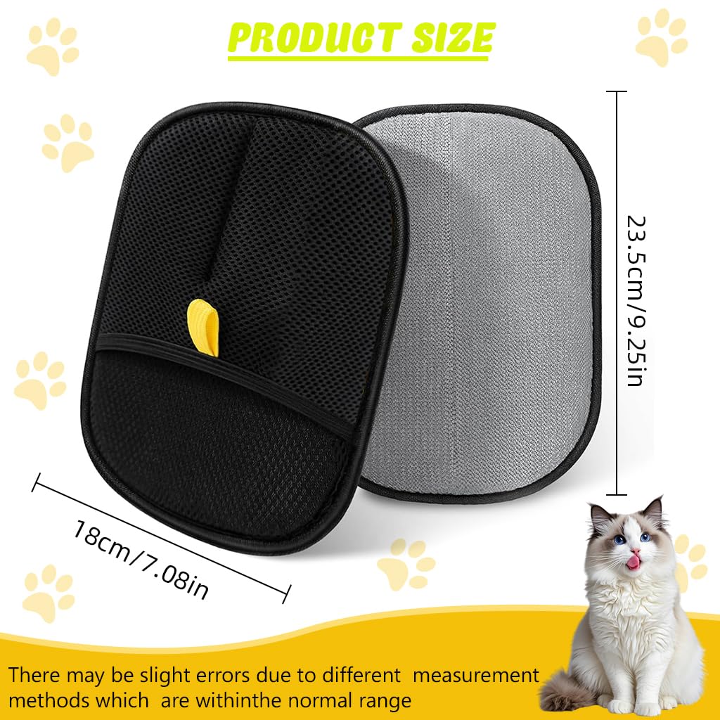 Pet Hair Removal Gloves | Grooming & Cleaning Mitt for Pets