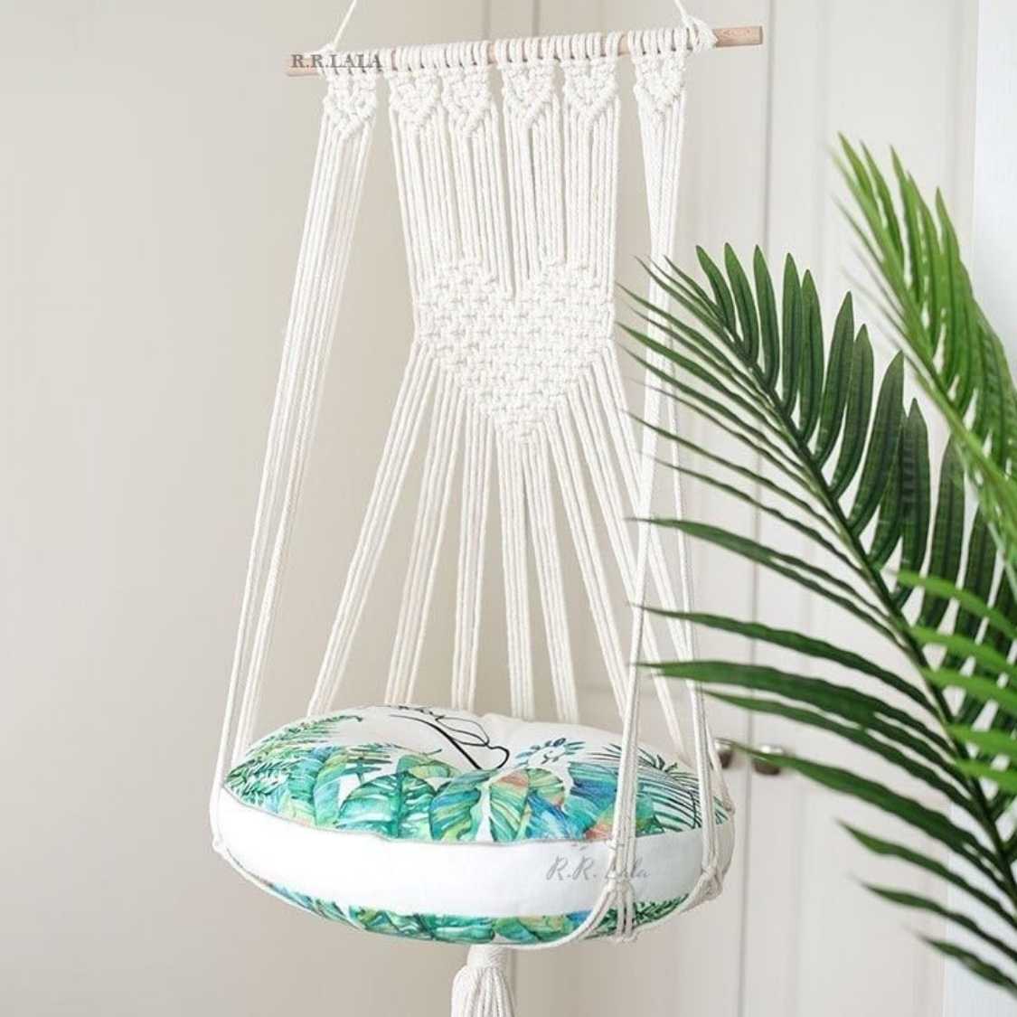 Handmade Macrame Cat Hammock | Boho Cat Bed Without Pillow