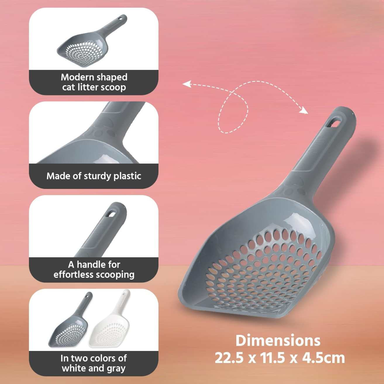 Cat Cleaning Tool | Ergonomic Litter Scoop Durable 3-Pack