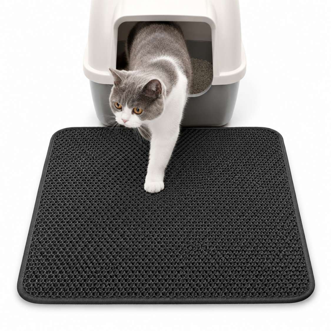 Double Layer Cat Litter Mat | Easy Clean Waterproof Litter Trapping Mat