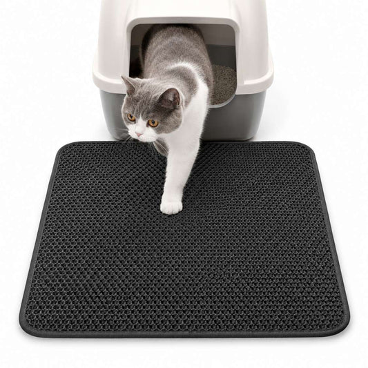 Double Layer Cat Litter Mat | Easy Clean Waterproof Litter Trapping Mat