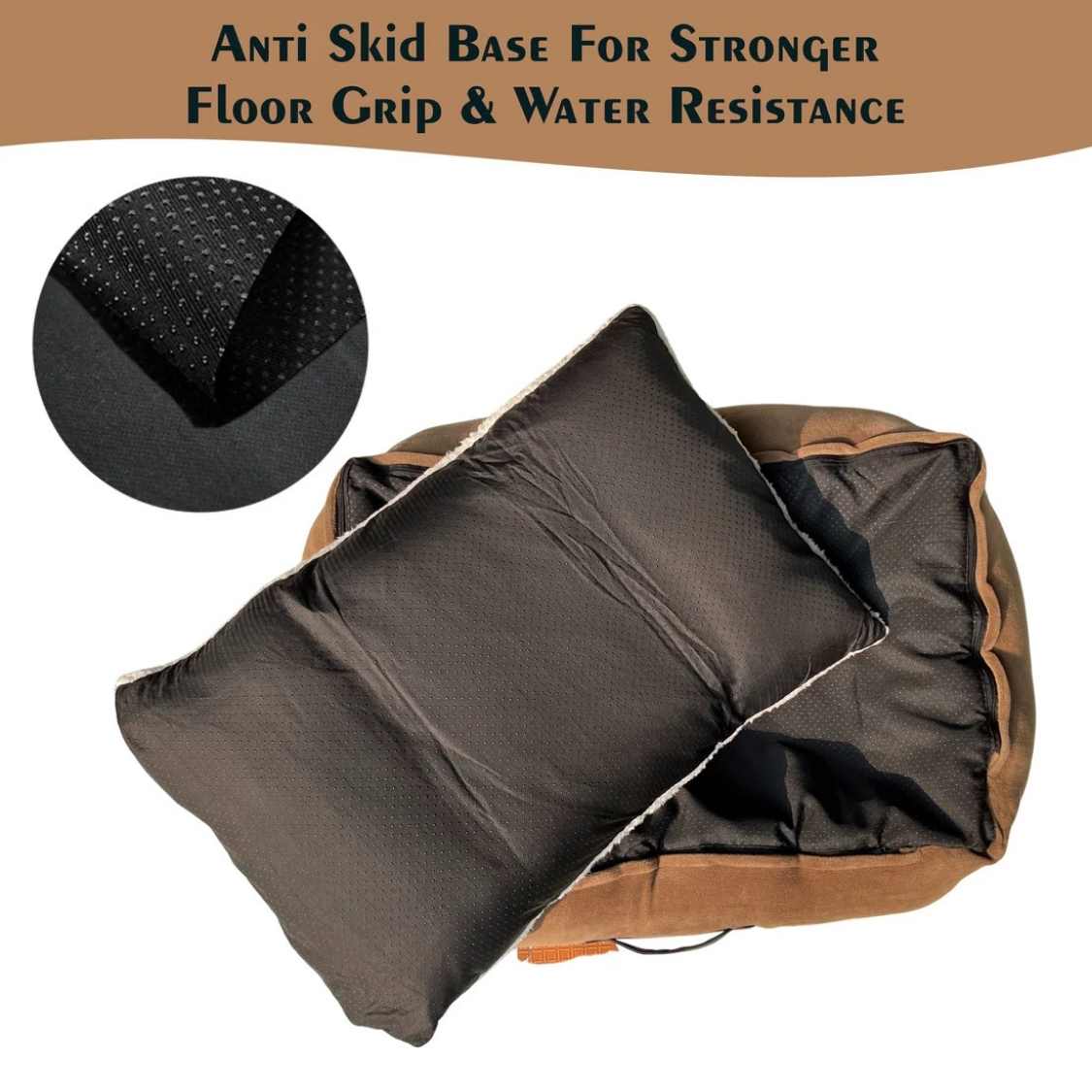 Lounger Dog Bed with Removable Cushion | Soft Washable Pet Sofa Bed