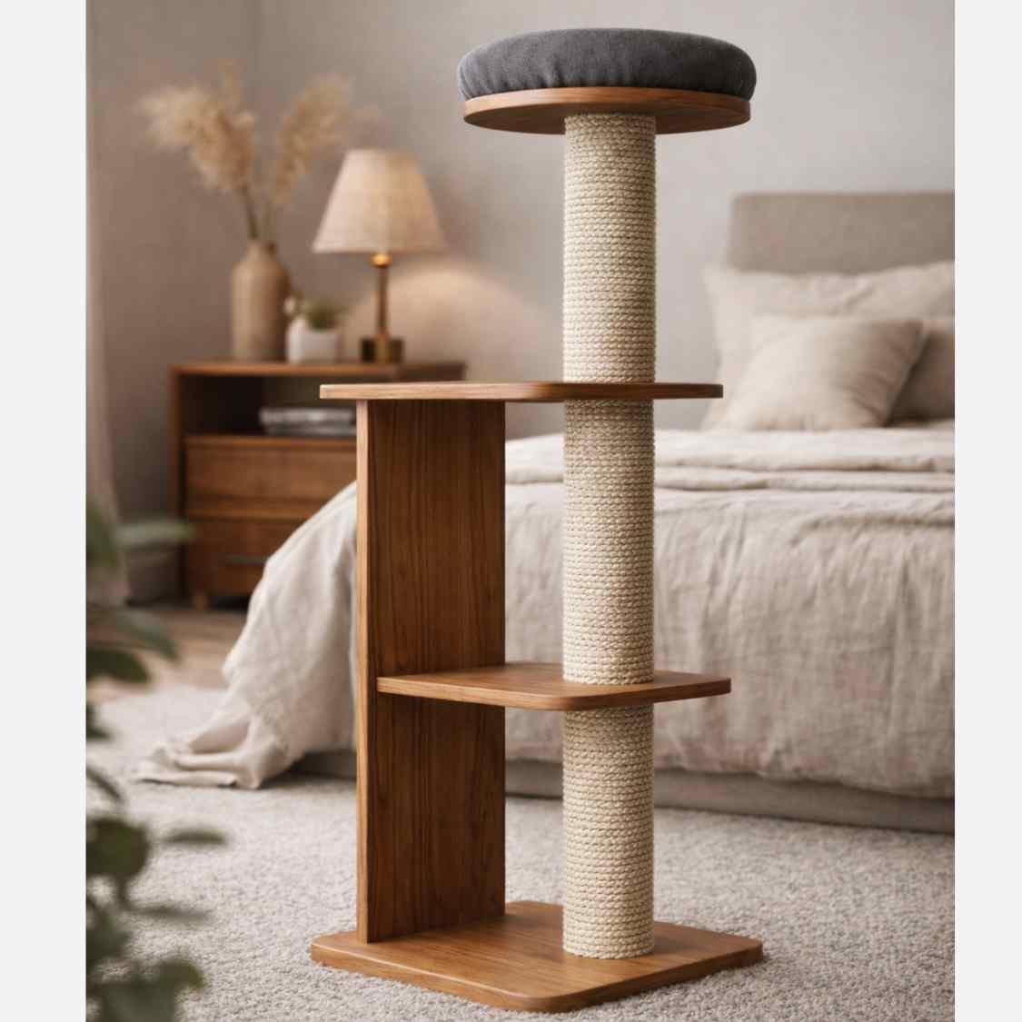 Cat Scratching Post With Perch | Modern Cat Tower