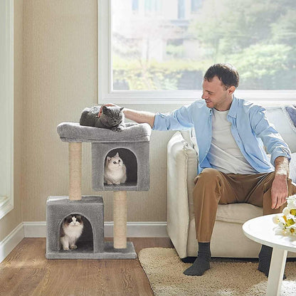 Condo Cat Kitten Activity Tree with Plush Bed & Jute Scratching Post | 26 Inch