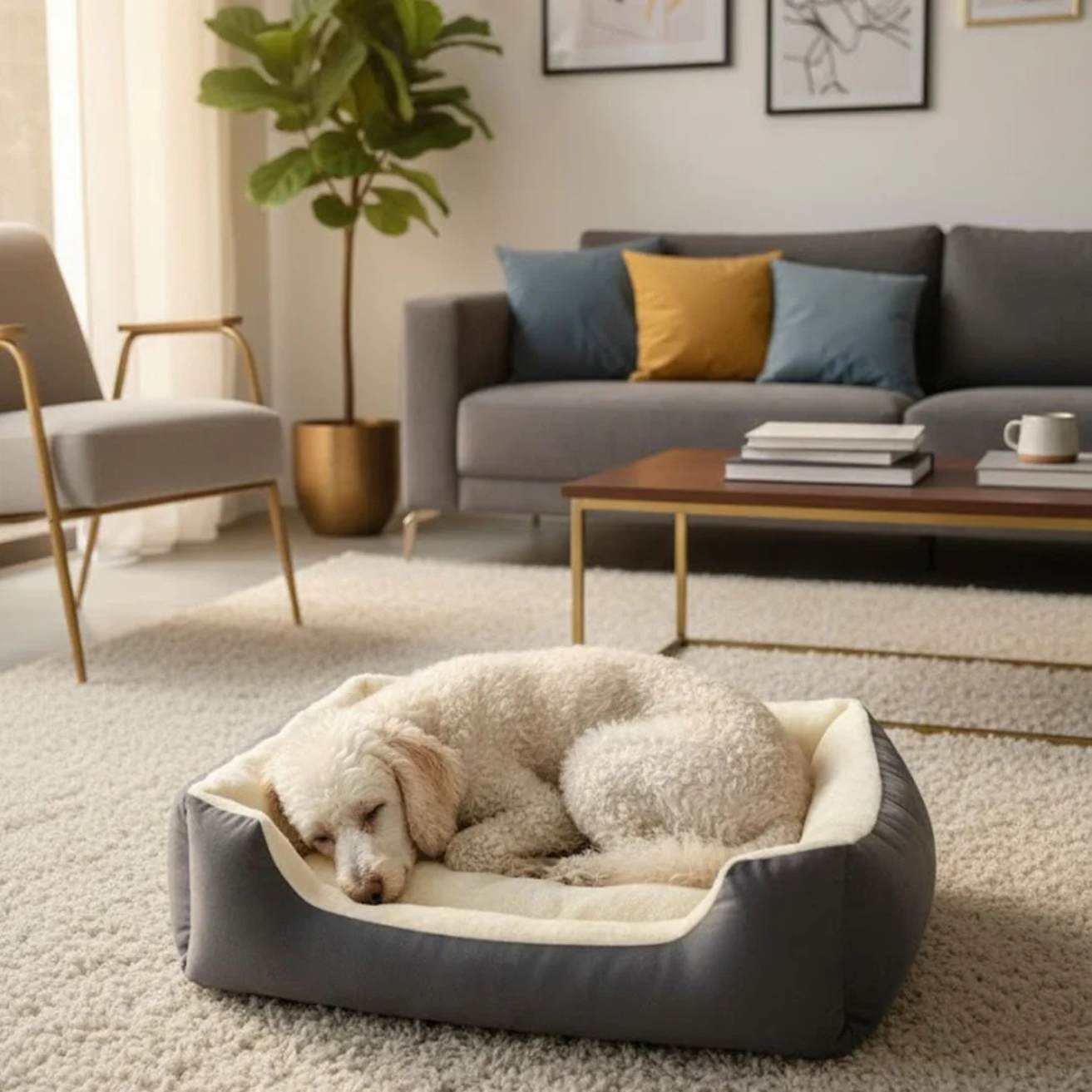 Paws Nook Pet Bed Super Soft, Cozy & Washable Dog & Cat Bed