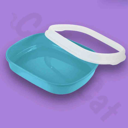 Blue Cat Litter Tray | Durable Plastic Litter Box