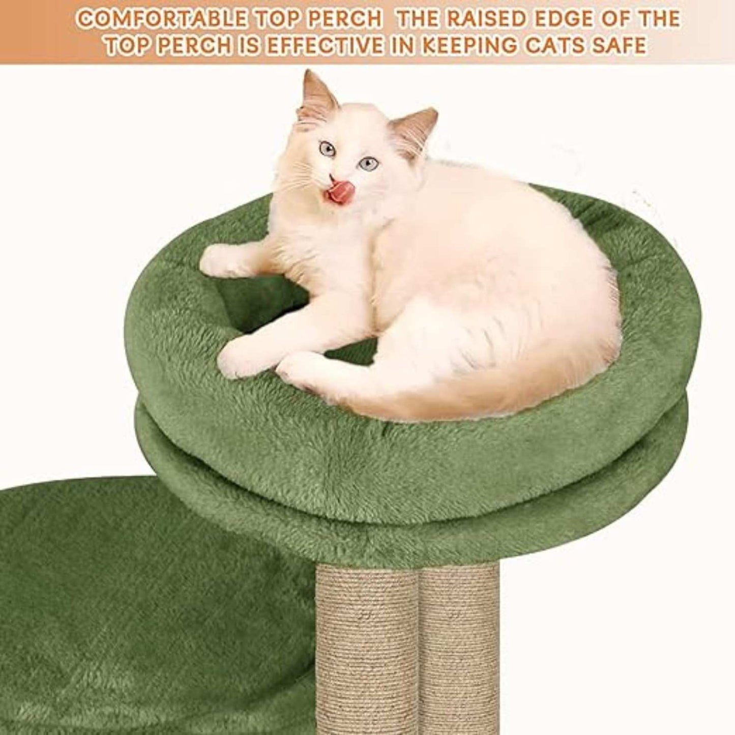 Cat Tree with Condo and Perch, 18 inch Height, 12 inch Condo, 16 inch Perch