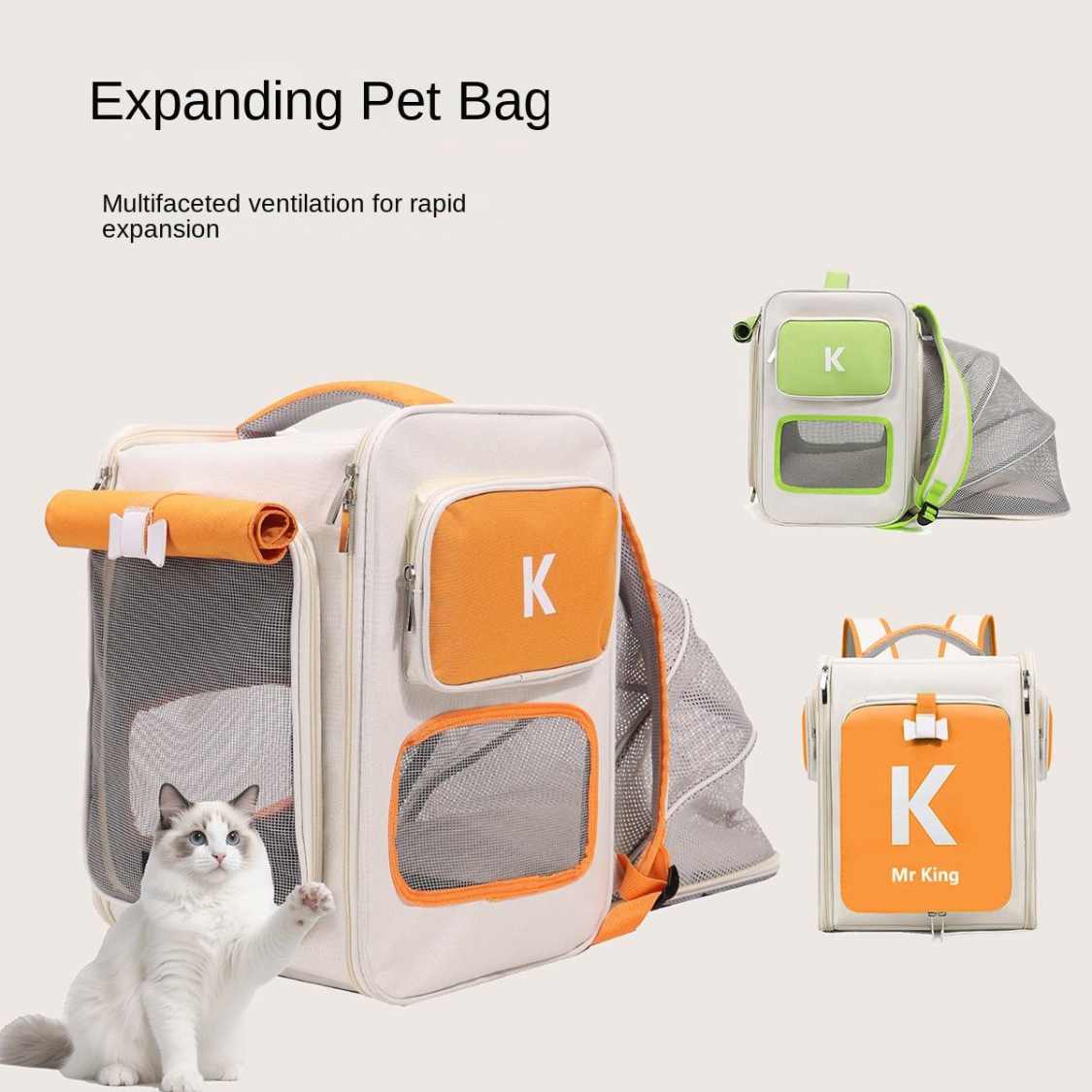 Expandable Pet Carrier Backpack for Cats & Small Dogs