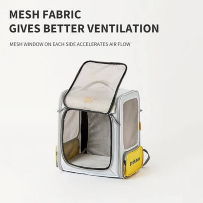 Expandable Pet Carrier Backpack for Cats & Dogs | Breathable Travel Bag