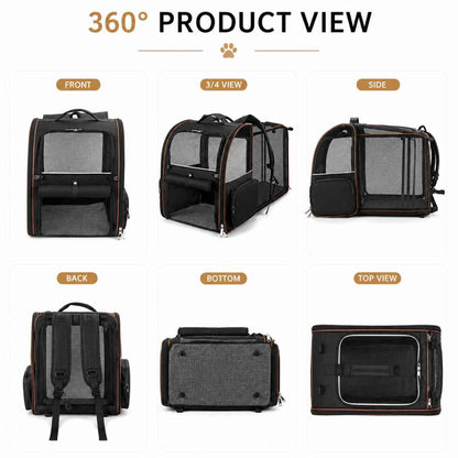 Expandable Pet Carrier Bag With Breathable Mesh Bag For Cats & Small Dogs