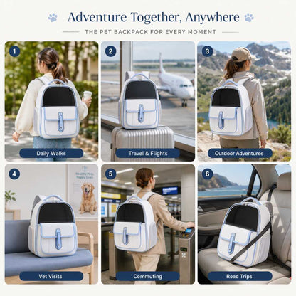 Pet Carrier Backpack For Cats With Breathable Mesh Sides