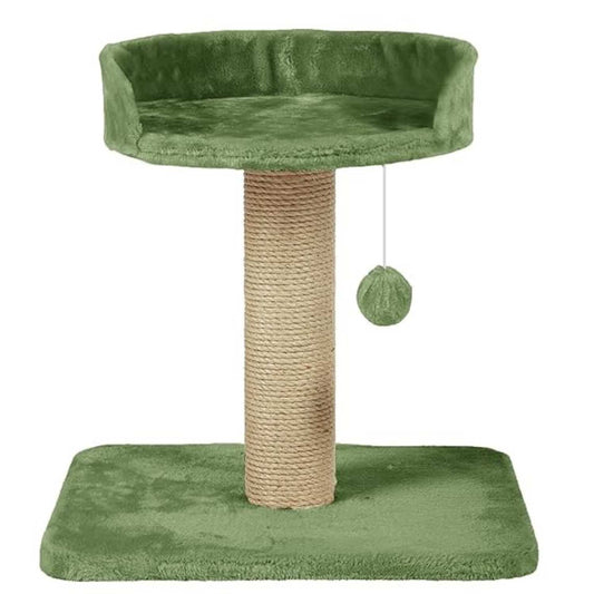 Activity Kitten Cat Tree - Hanging Ball | Top Seat | Jute Rope Scratching Post (Height 16 Inch)