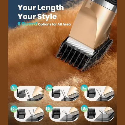 Professional Pet Grooming Clipper Kit | Silent Dog & Cat Hair Trimmer