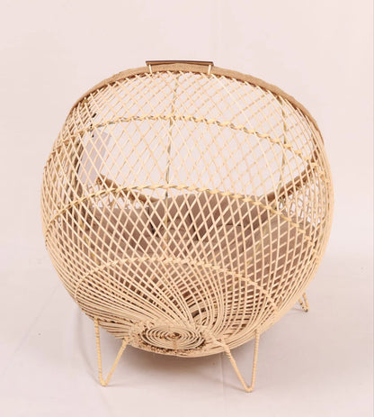 Handmade Luxury Wooden Pet   Bed for Cats & Small Dogs with Soft Cushion