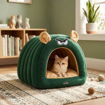 Caterpillar Hut for Dogs and Cats  (Bottle Green)