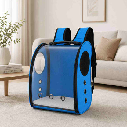 Transparent Pet Travel Backpack With Breathable Vents